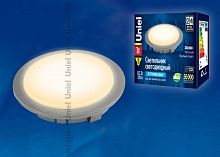 Светильник встраиваемый Uniel ULE-R105-1W/WW 3В 1Вт 100Лм 3000К IP33 50х13,5мм картинка 